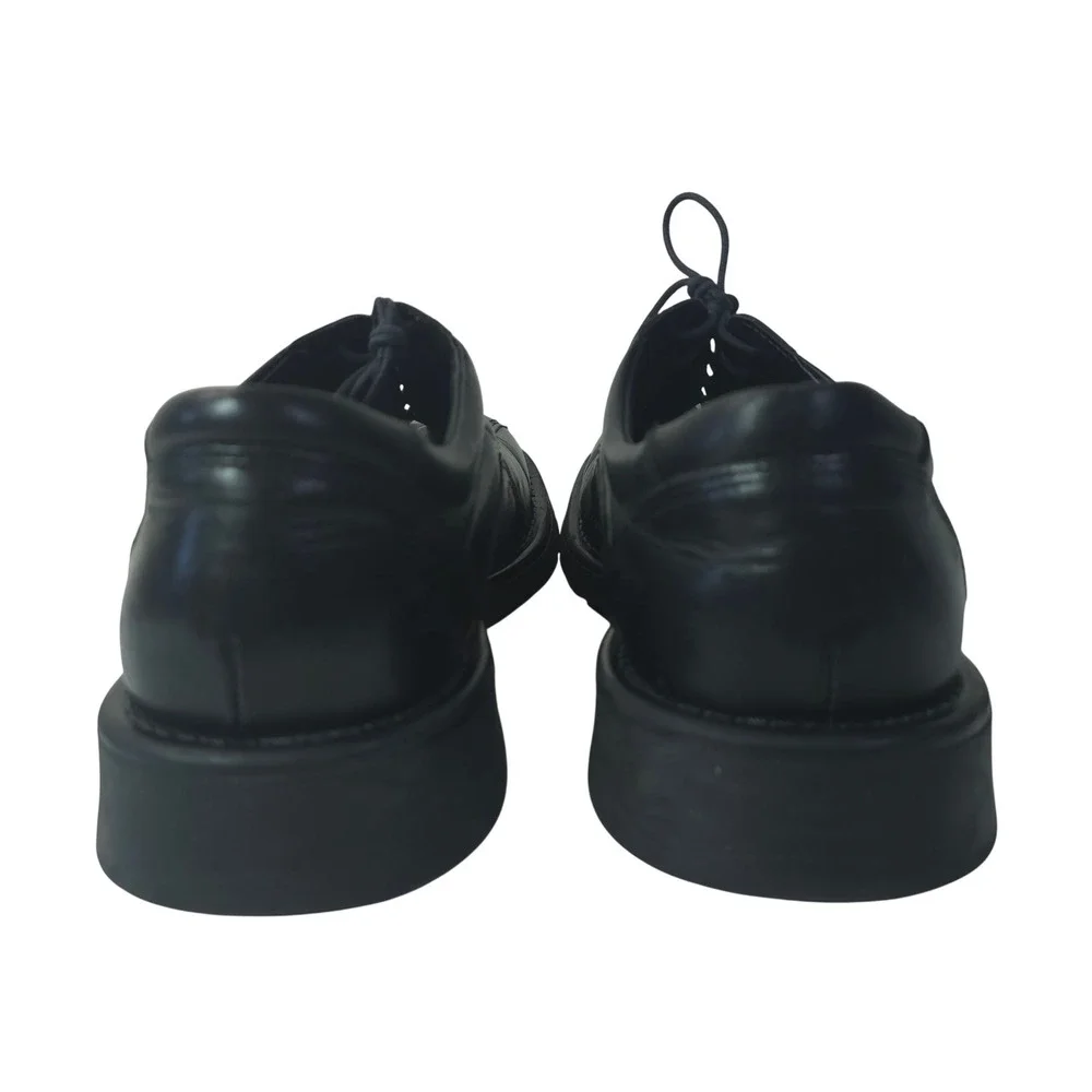 Venturini‎ Italy Black Leather Oxford Shoes Mens 11 M Lace Up Comfort Dress